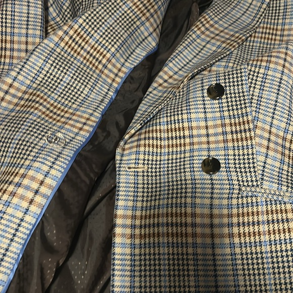 Talbots Blue and Brown Checkered Skirt Suit - 18W - Picture 4 of 10